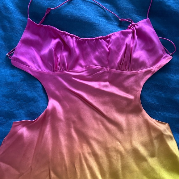 Retrofete Pink and Orange Gradient Mini Dress - Picture 10 of 16